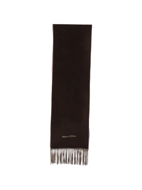 Marc O'Polo fringed logo-print scarf