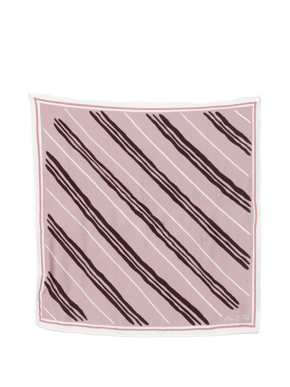 Marc O'Polo diagonal-stripe square scarf