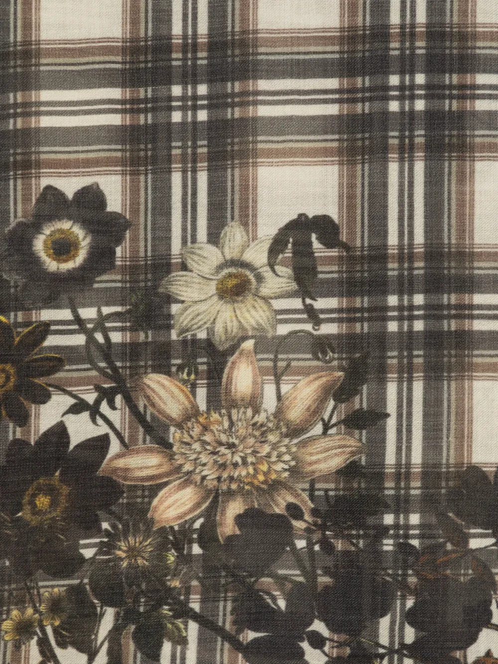 Marc O'Polo Sjaal met bloemenprint Beige
