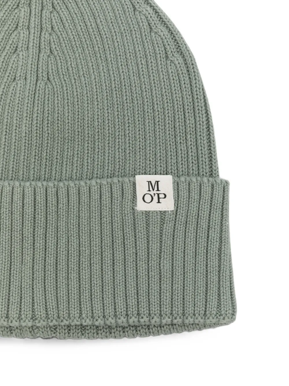 Marc O'Polo ribbed-knit beanie hat Groen
