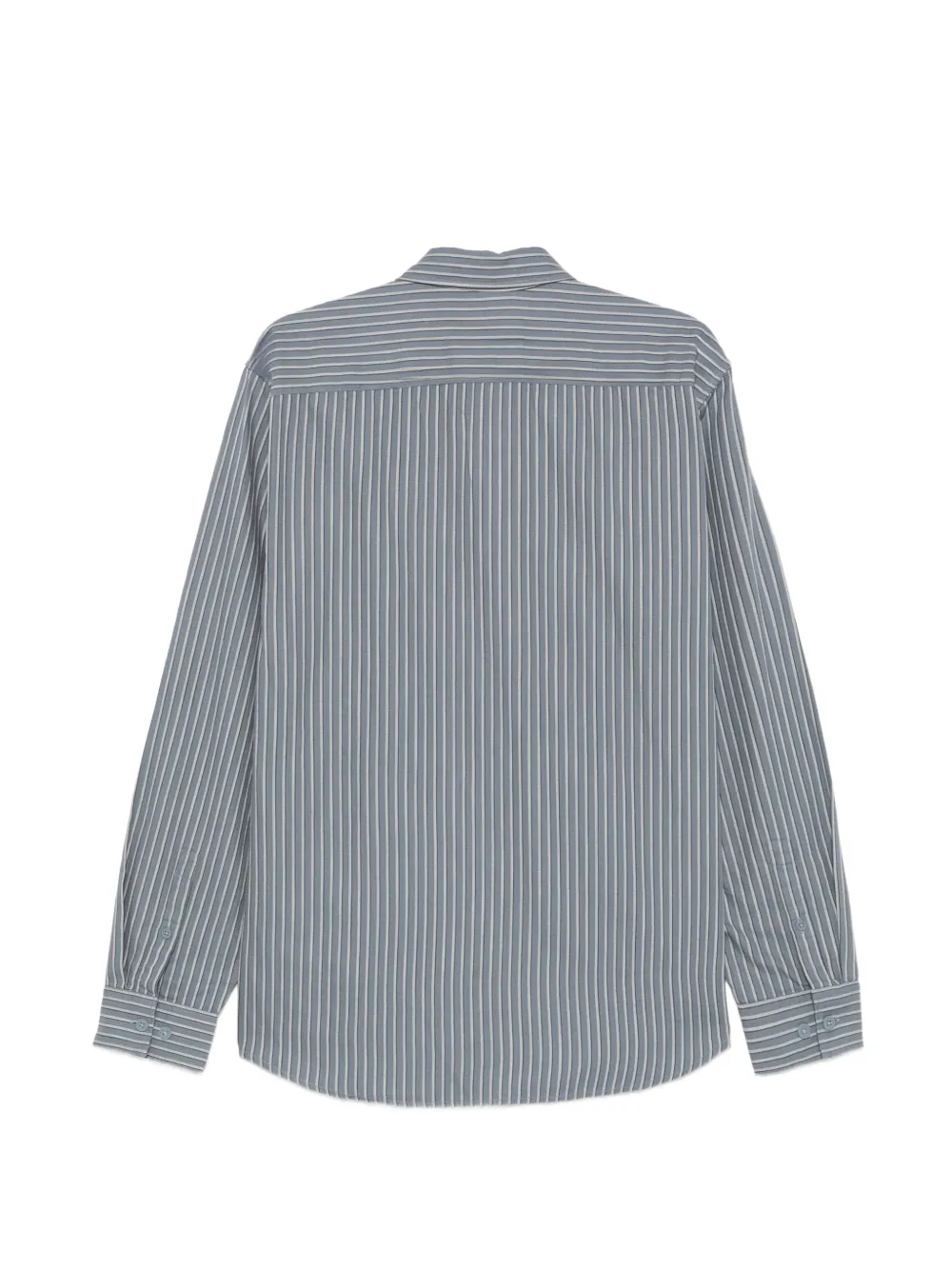 Marc O'Polo striped-pattern long-sleeved shirt Blauw