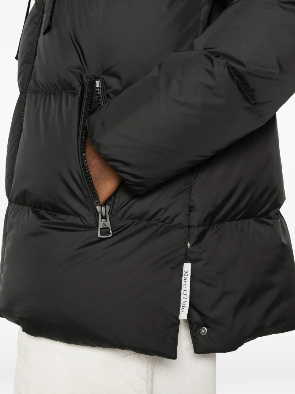 Marc O'Polo Donsjack met capuchon Zwart