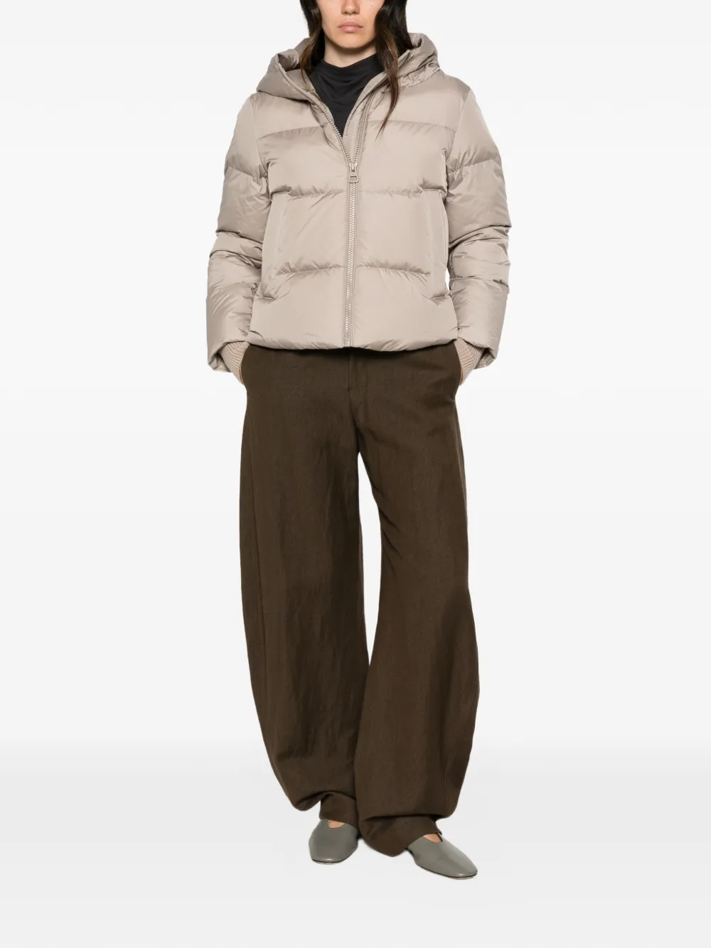 Marc O'Polo Donsjack met capuchon Beige