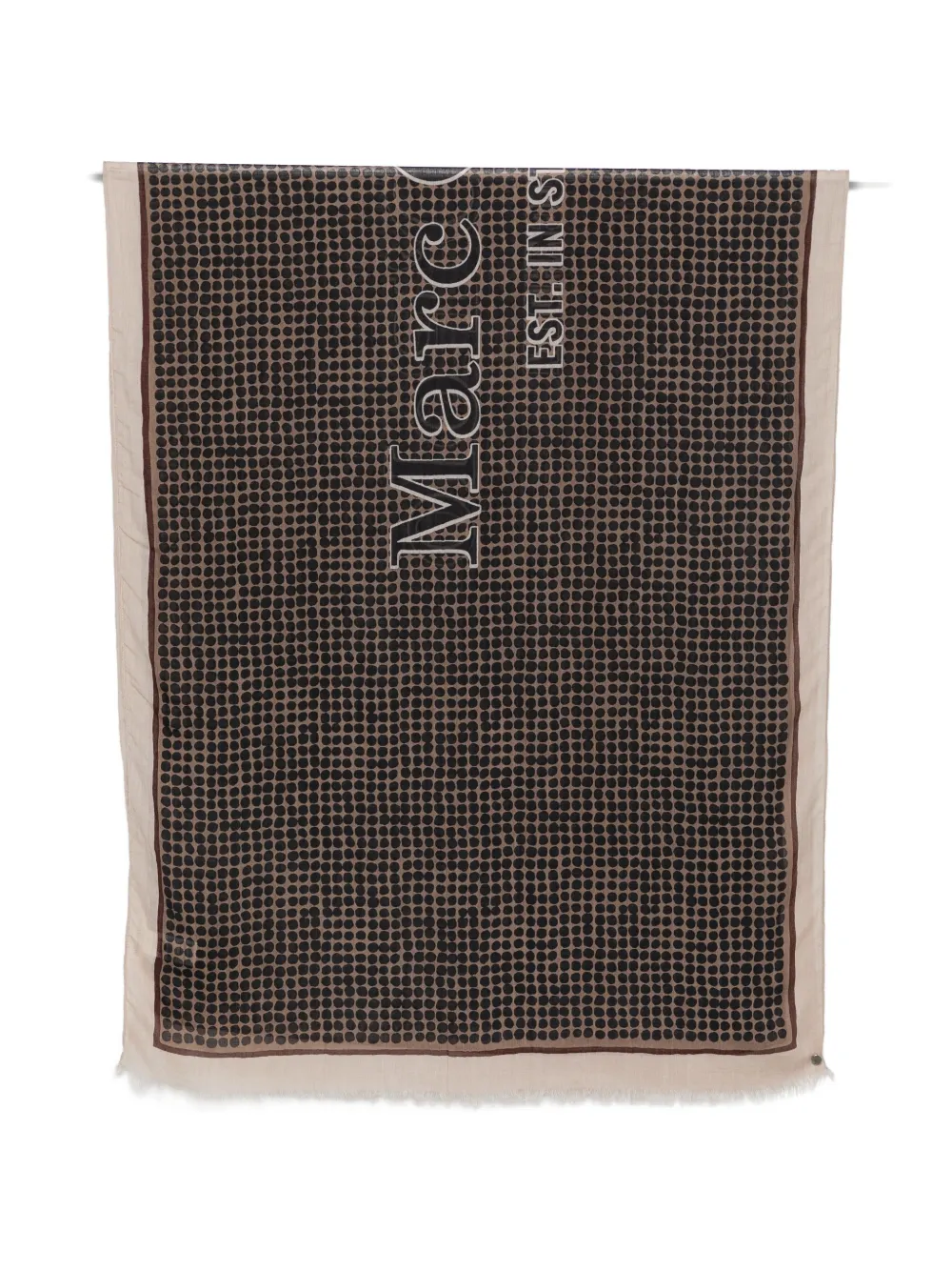 Marc O'Polo polka-dot logo-print scarf