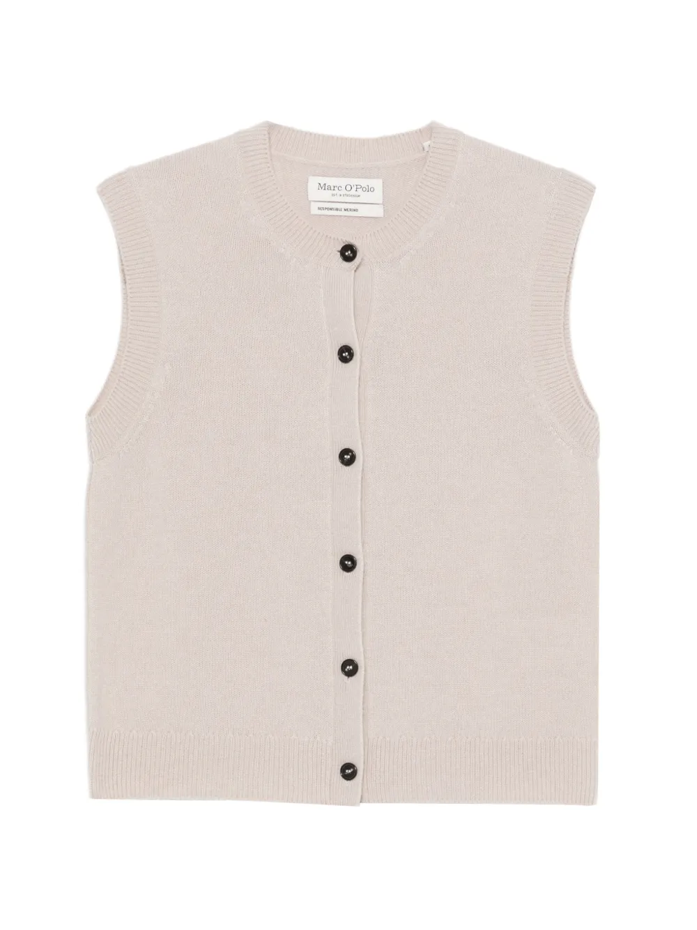 Marc O'Polo sleeveless button-up cardigan - Neutrals