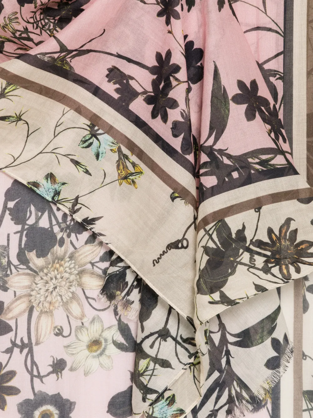 Marc O'Polo Sjaal met bloemenprint Roze