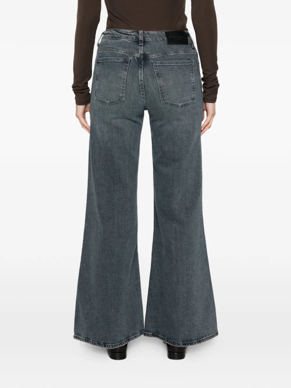 Marc O'Polo flared jeans Grijs