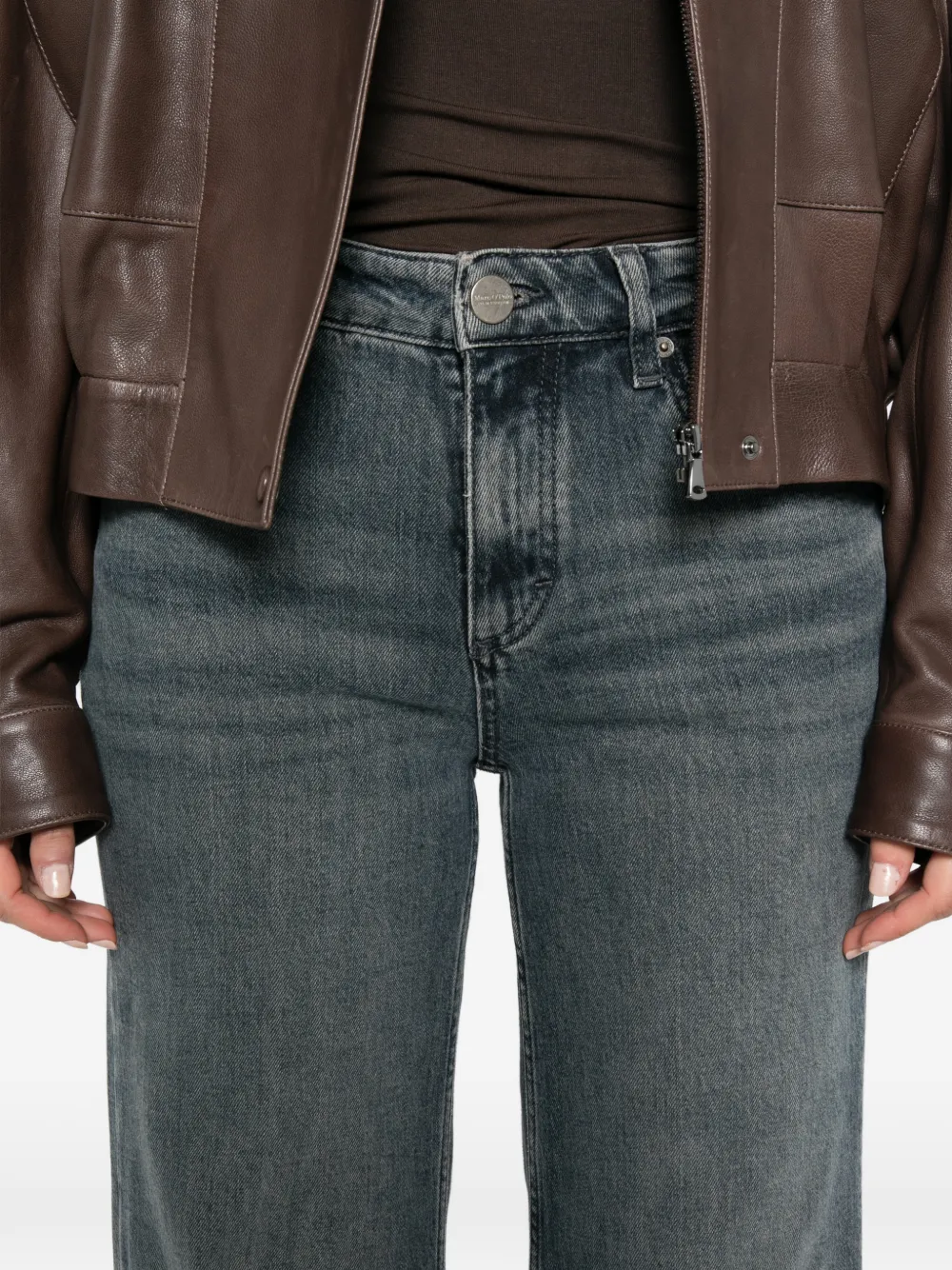 Marc O'Polo flared jeans Grijs