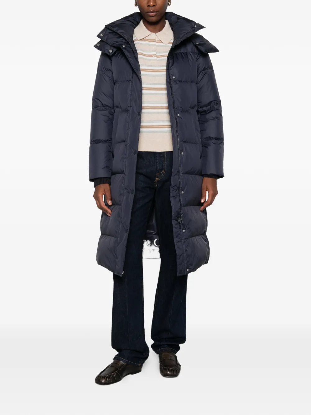 Marc O'Polo Gewatteerde jas met capuchon Blauw