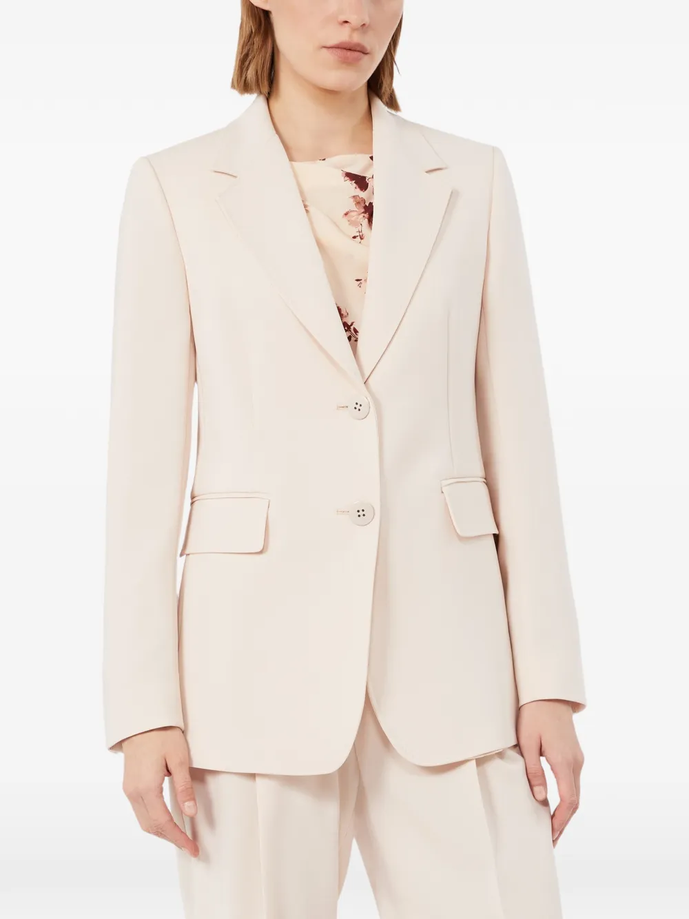 Max Mara Single-breasted Blazer In Neutrals
