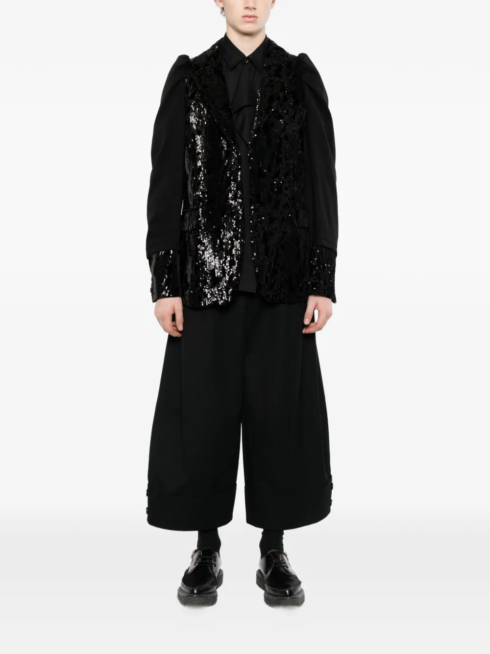 Comme des Garçons Homme Plus sequin-embellished blazer Zwart