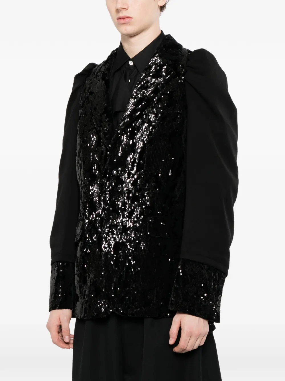 Comme des Garçons Homme Plus sequin-embellished blazer Zwart