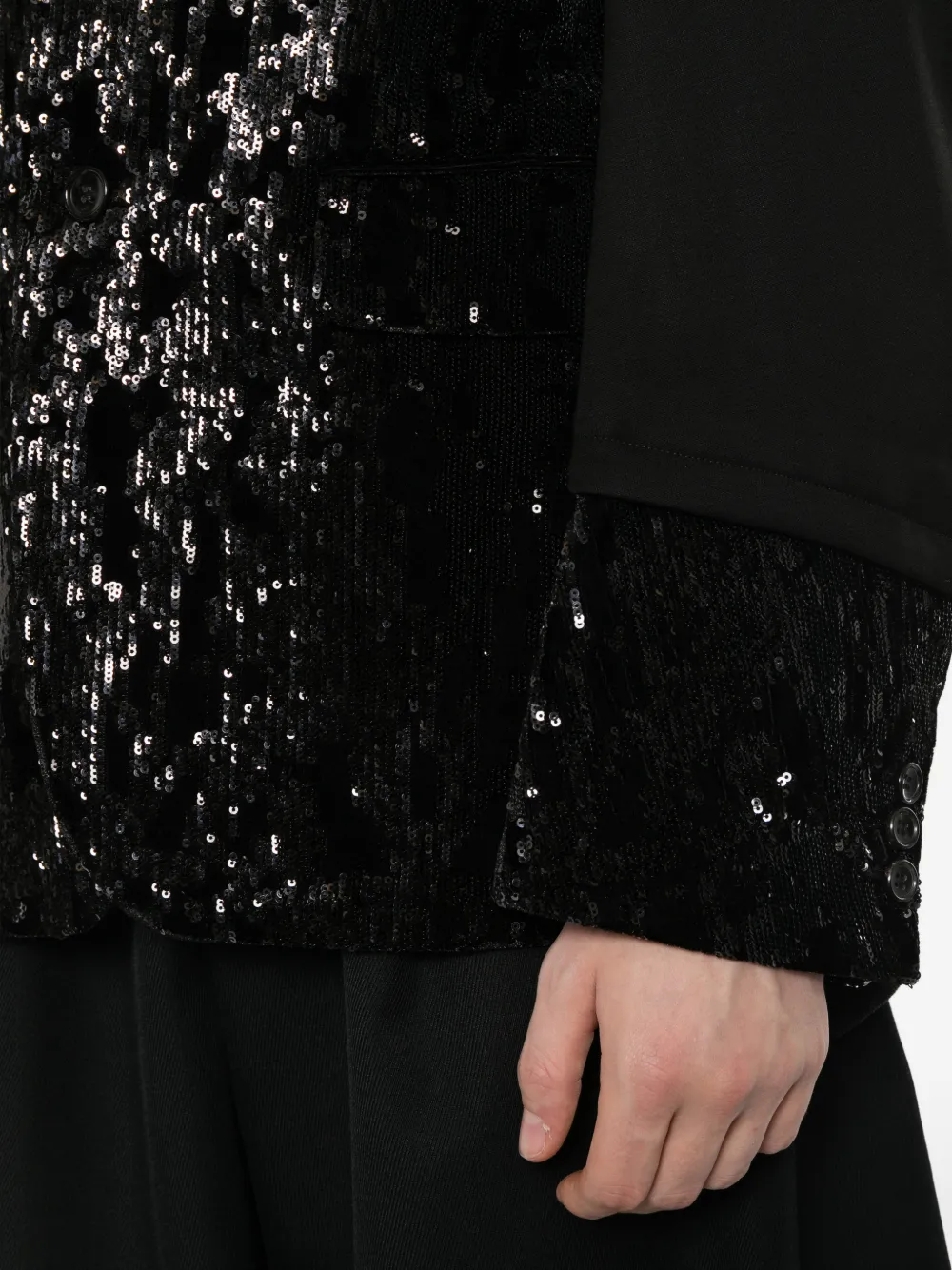 Comme des Garçons Homme Plus sequin-embellished blazer Zwart