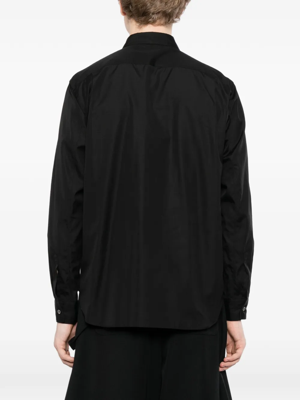 Comme des Garçons Homme Plus asymmetric-panel shirt Zwart