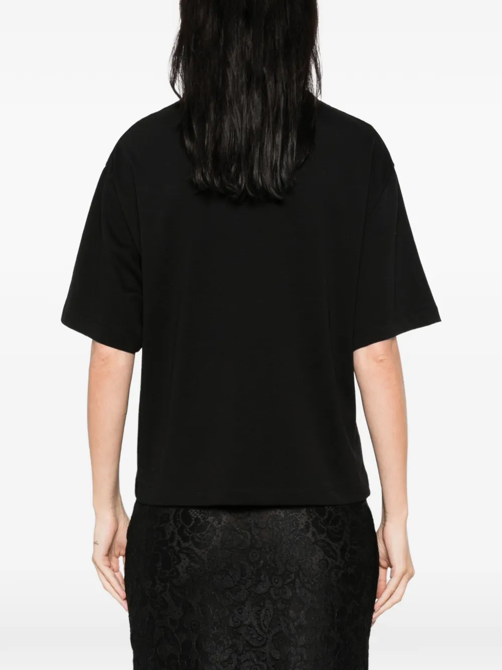 Marie Adam-Leenaerdt T-shirt met strikdetail Zwart