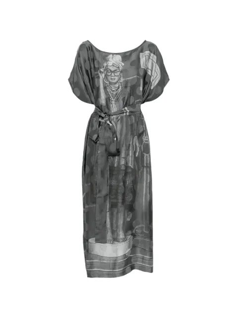 Barbara Bologna graphic-print belted kaftan