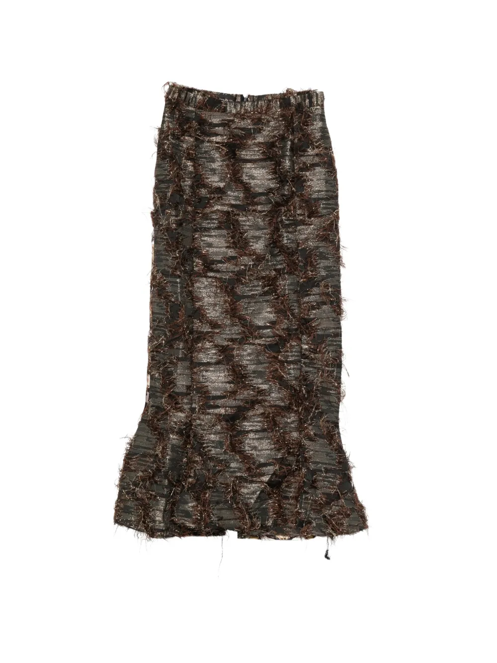 Barbara Bologna Frayed Maxi Skirt In Black