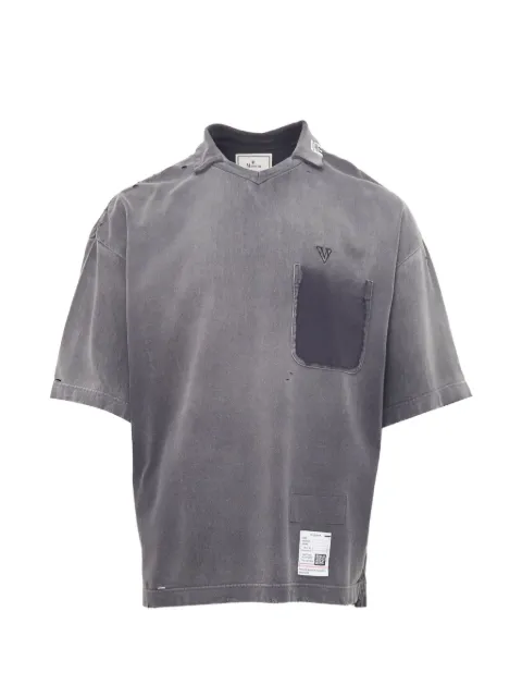 Maison MIHARA YASUHIRO sun-faded like collared T-shirt