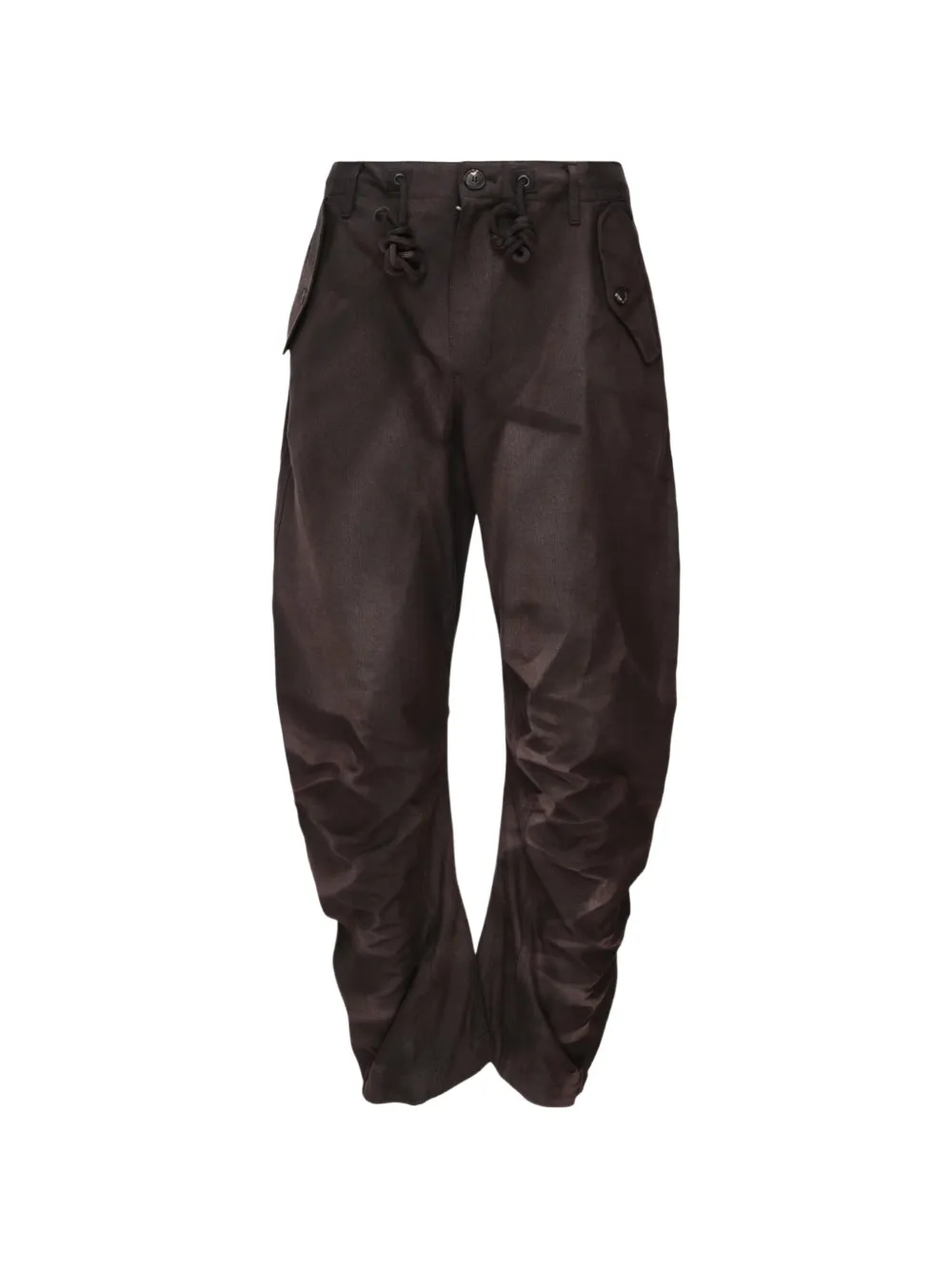 JiyongKim sun-bleached panelled tapered trousers