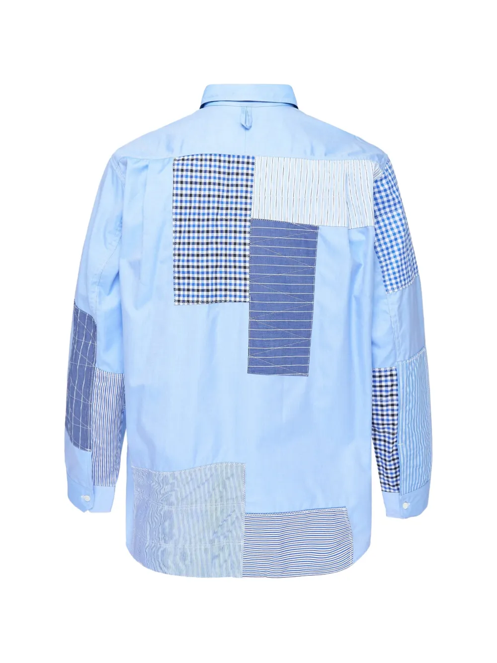 Junya Watanabe MAN Overhemd met patchwork Blauw