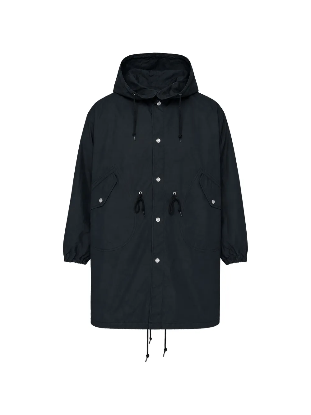 Comme des Garçons Homme hooded drawstring parka Blauw