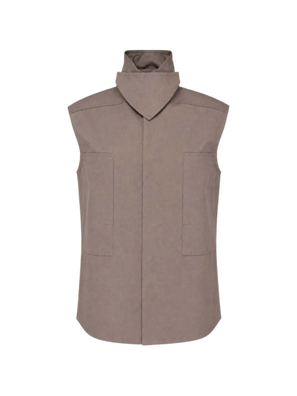 Rick Owens High-neck Sleeveless Vest In 그레이