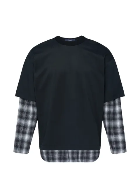 Comme des Garçons Homme layered check-pattern T-shirt