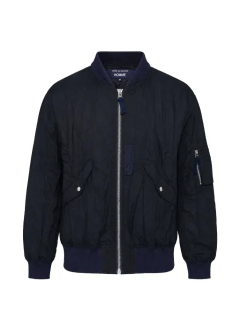 Comme des Garçons Homme crinkled zip-up bomber jacket