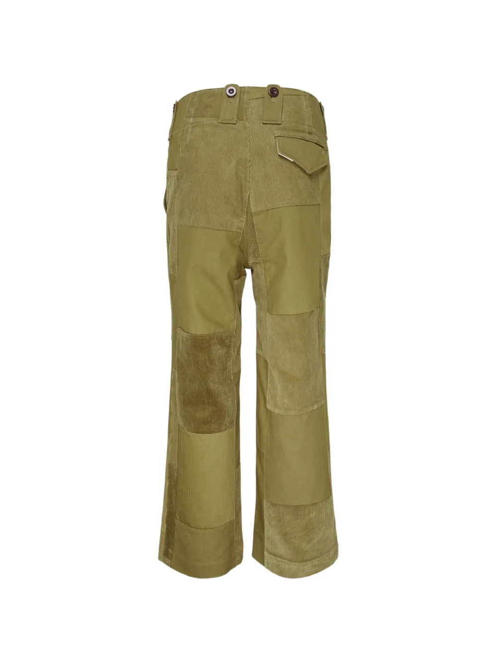 Junya Watanabe MAN patchwork corduroy trousers Groen