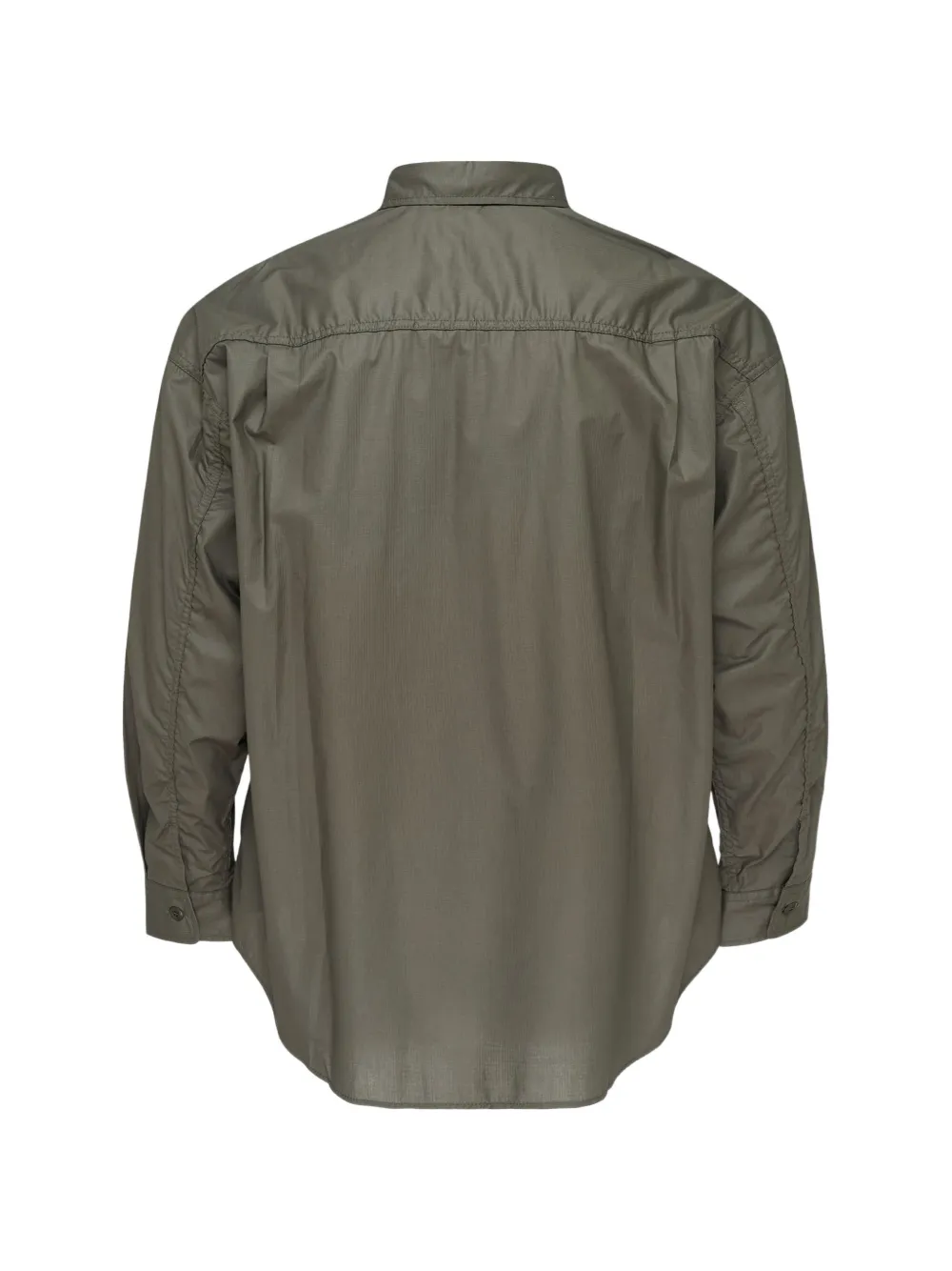 Comme des Garçons Homme Overhemd met borstzak en ripstop-textuur Groen
