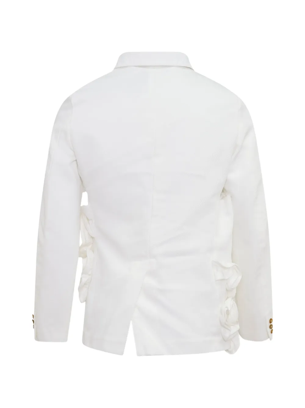 Comme des Garçons Homme Plus Gerafeld jack met ruches Wit