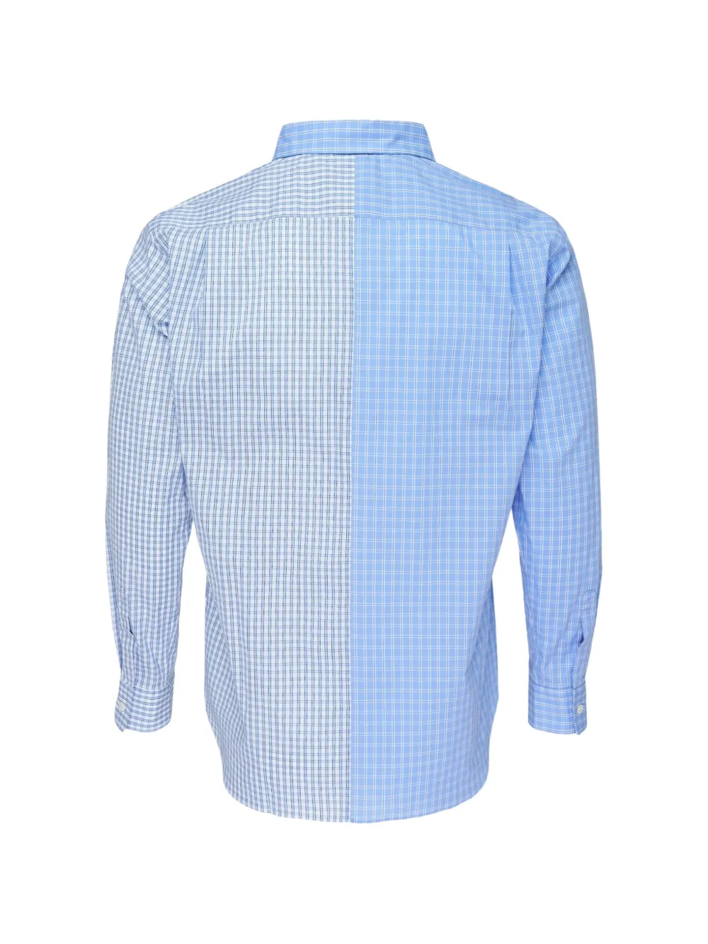 Comme des Garçons Homme Deux Geruit overhemd met vlakken Blauw