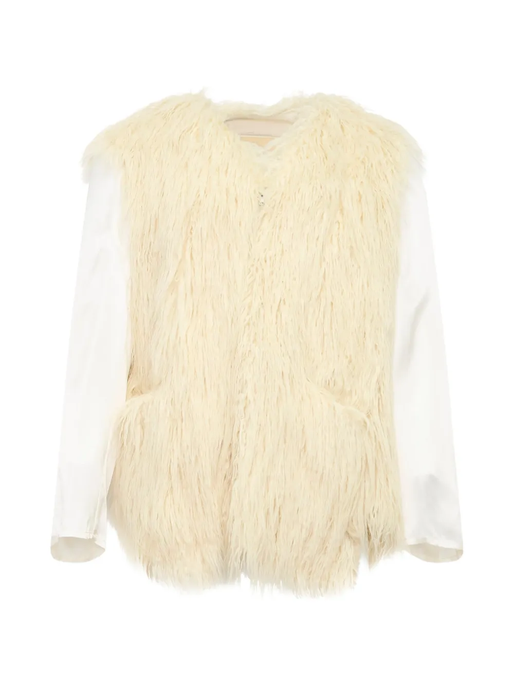 Comme des Garçons Homme Plus faux-fur jacket - Toni neutri