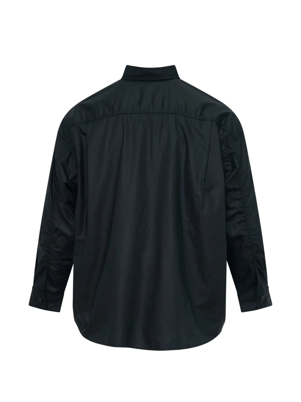 Comme des Garçons Homme Overhemd met borstzak en ripstop-textuur Zwart