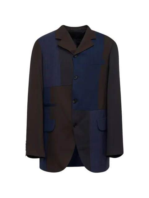 Comme des Garçons Homme Deux patchwork pinstriped jacket