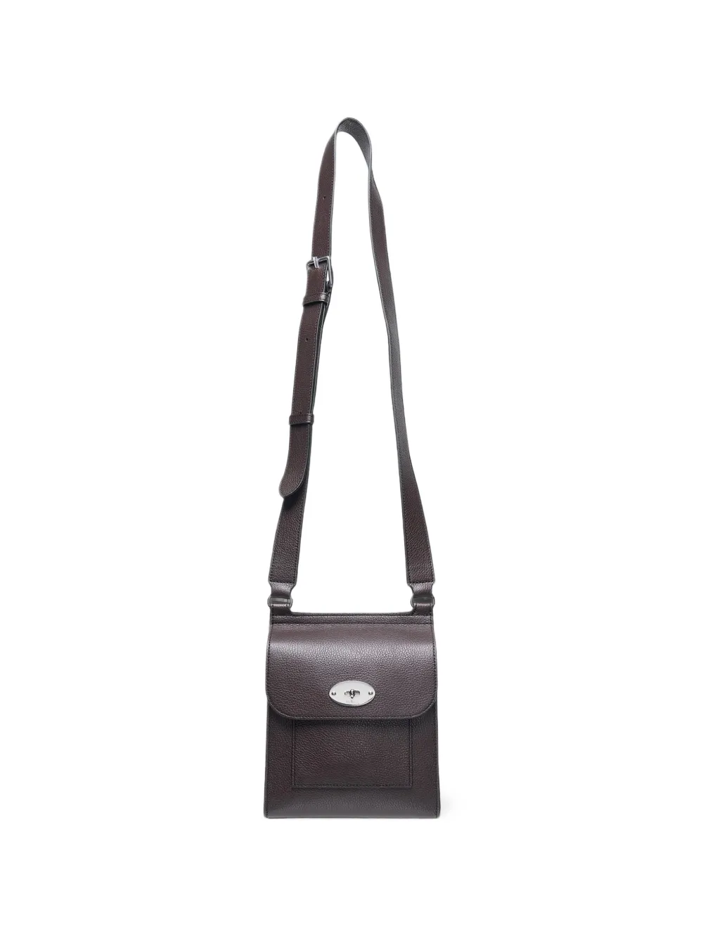 Mulberry small Antony Postman's-Lock grained-leather messenger bag - Marrone