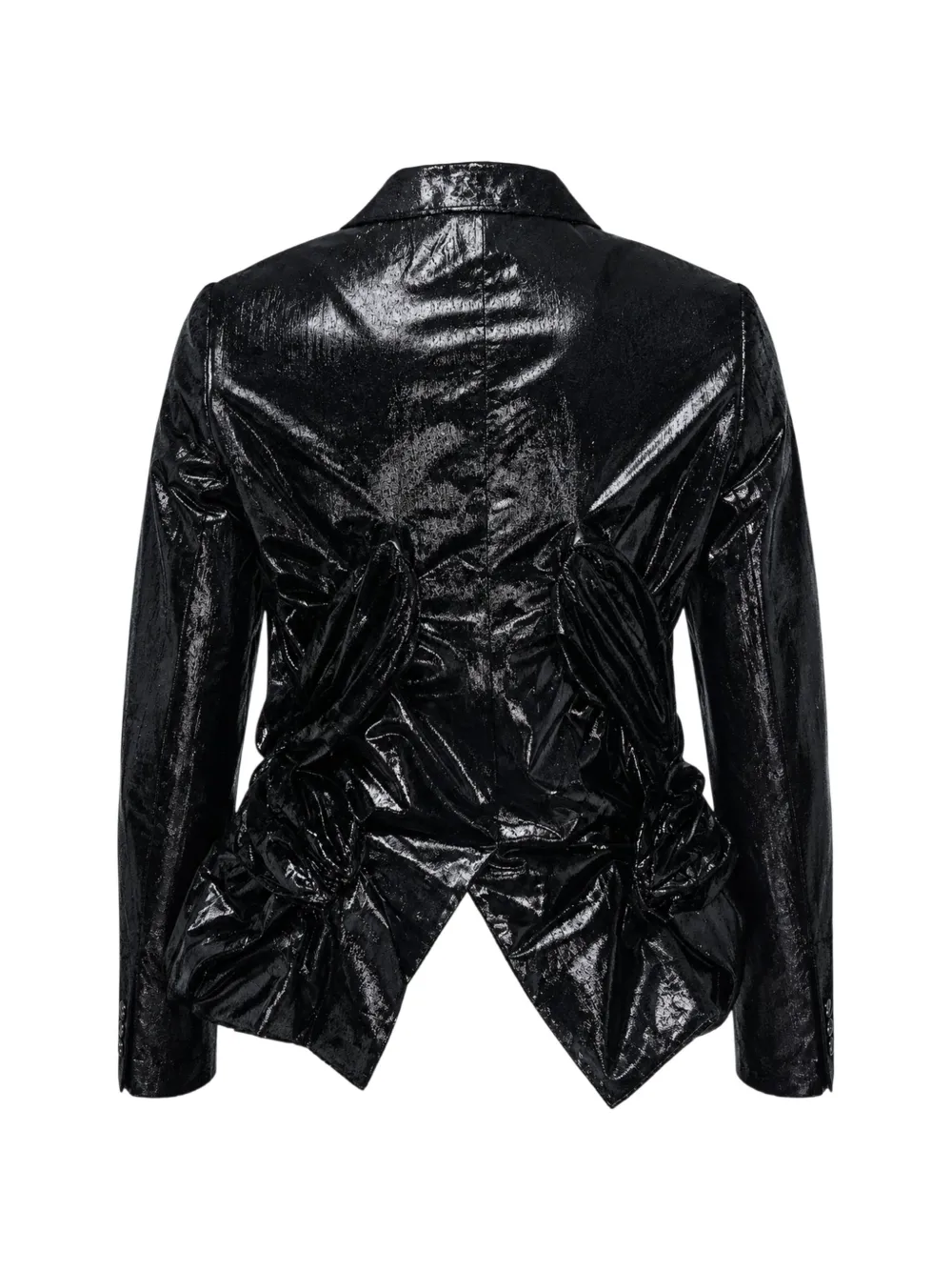 Comme des Garçons Homme Plus Blazer met ruchesdetail Zwart