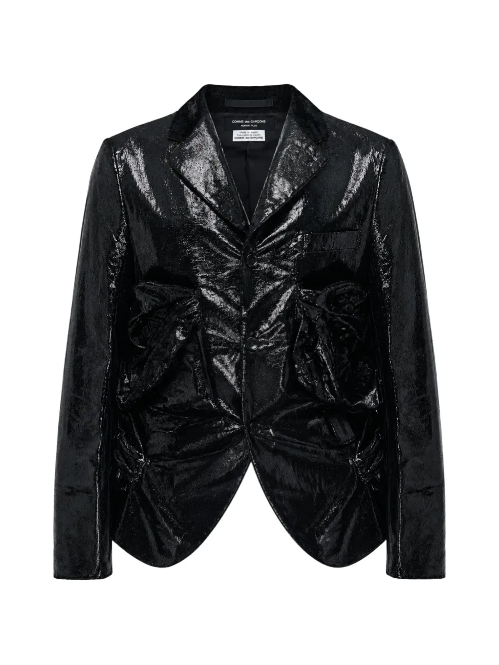 Comme des Garçons Homme Plus ruched-detail blazer - Nero