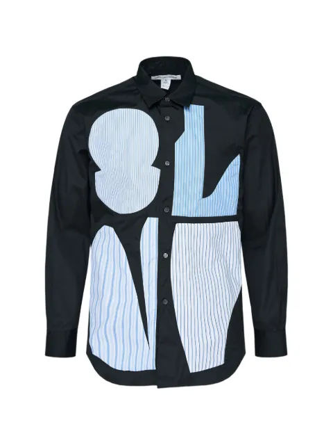 Comme Des Garçons Shirt patchwork long-sleeve shirt