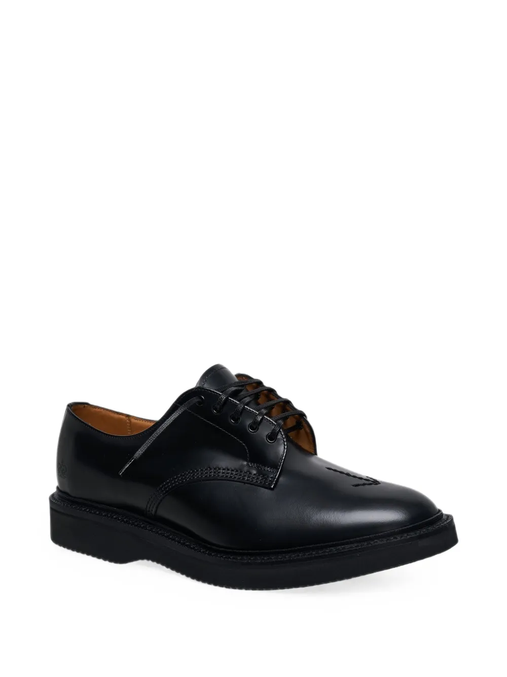 Comme des Garçons Homme embroidered leather shoes Zwart