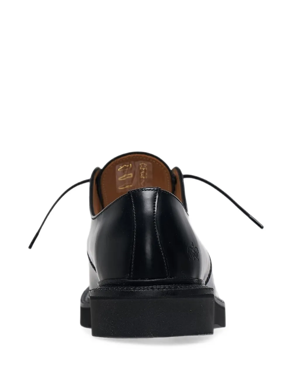 Comme des Garçons Homme embroidered leather shoes Zwart