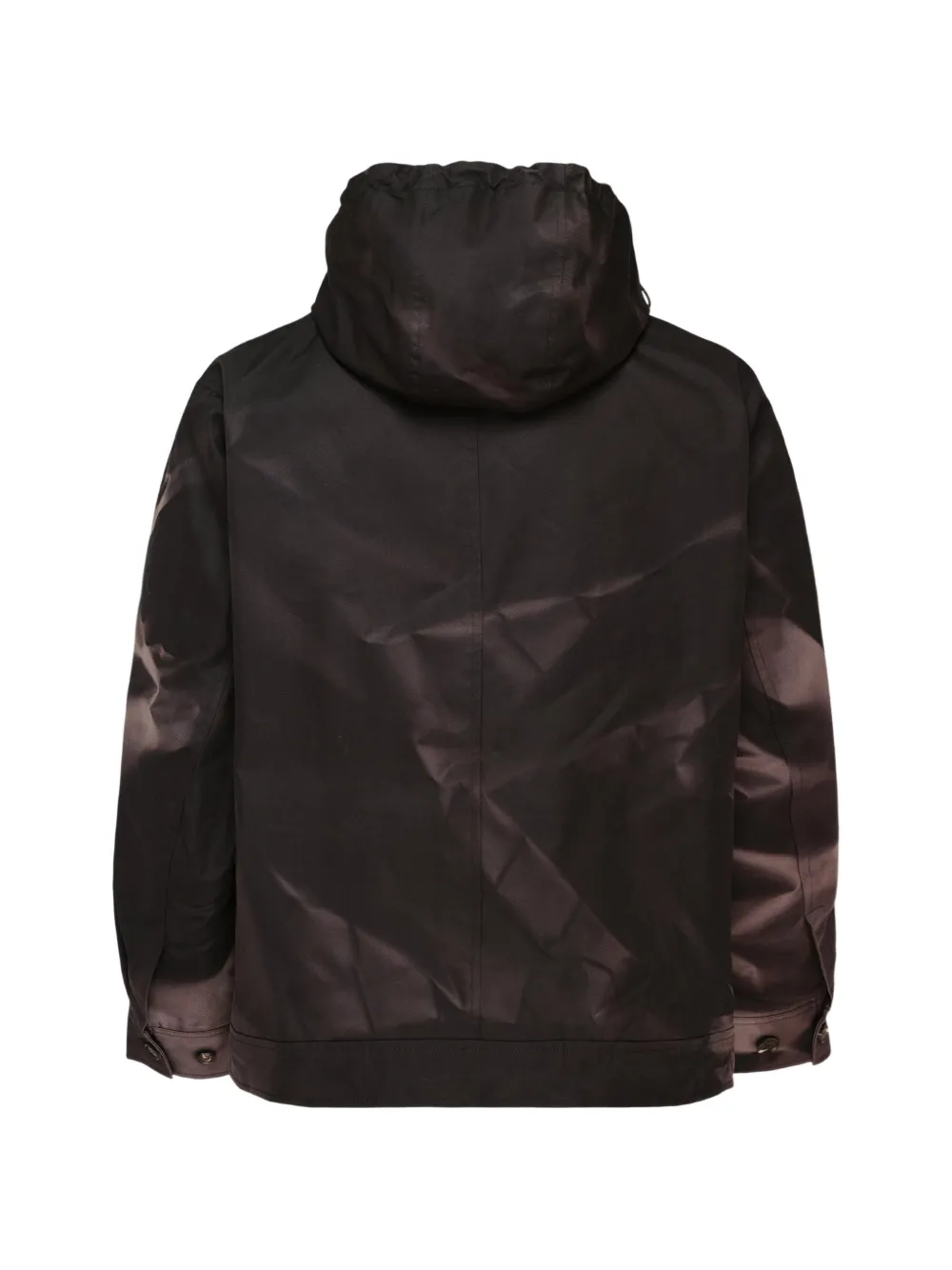 JiyongKim sun-bleached hooded jacket Zwart