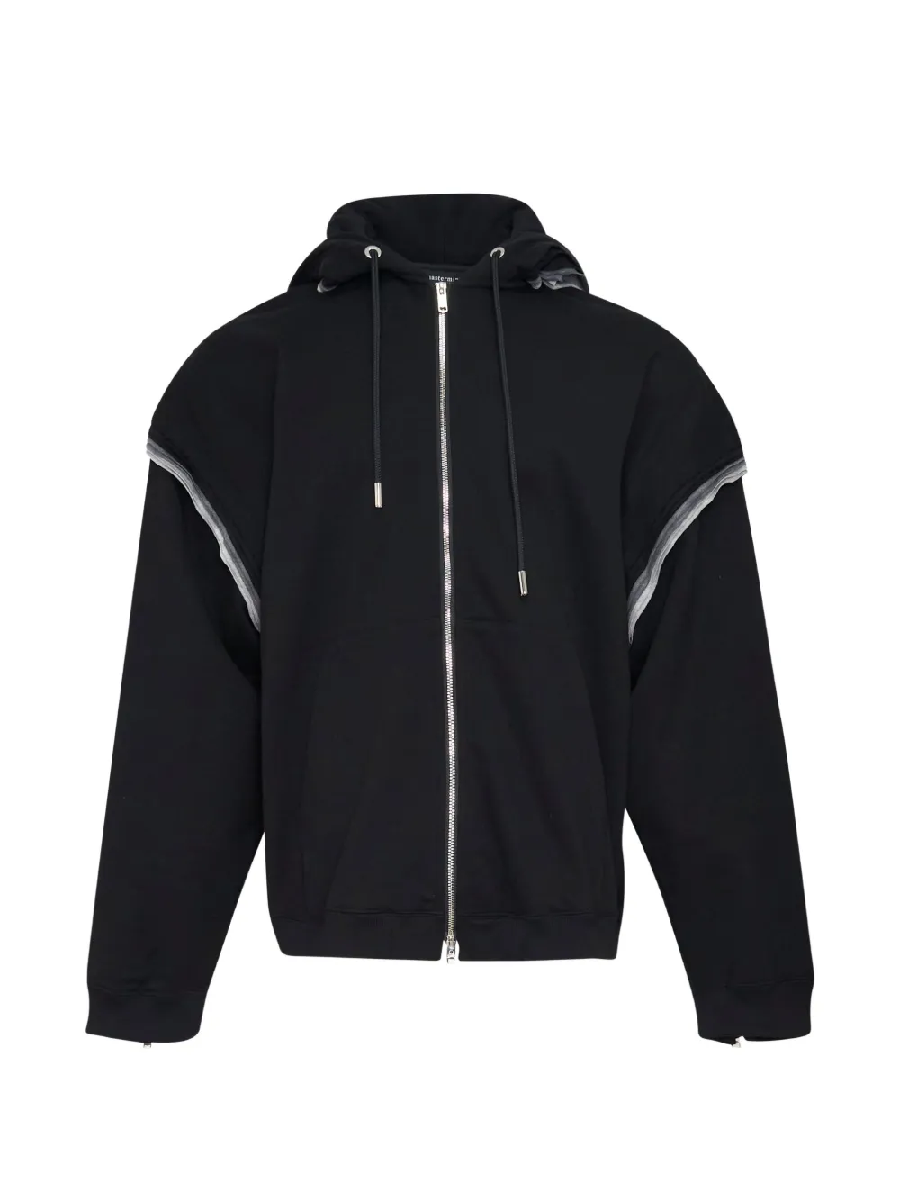 Mastermind Japan zip-up layered hoodie Zwart
