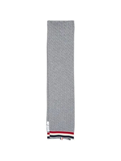 Thom Browne cable-knit striped scarf