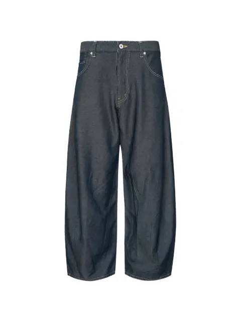 Comme des Garçons Homme contrast-stitch wide-leg trousers