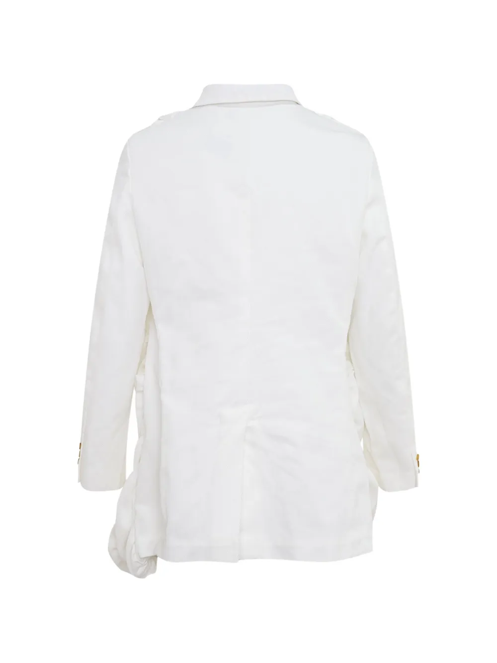 Comme des Garçons Homme Plus Gesmockte blazer met ruches Wit