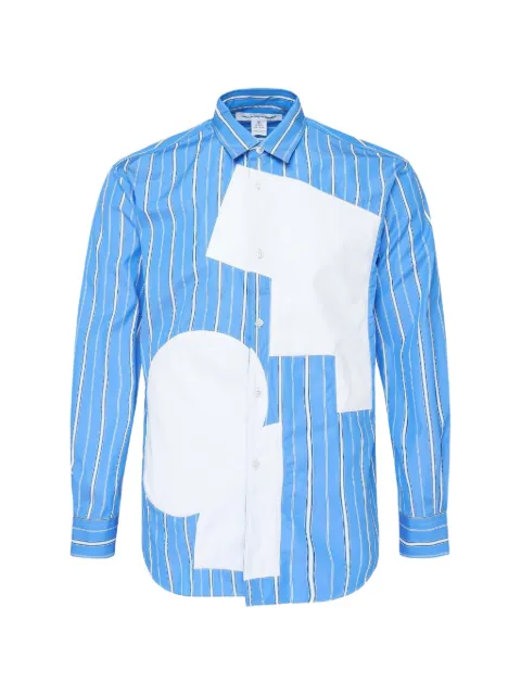 Comme Des Garçons Shirt patchwork striped shirt