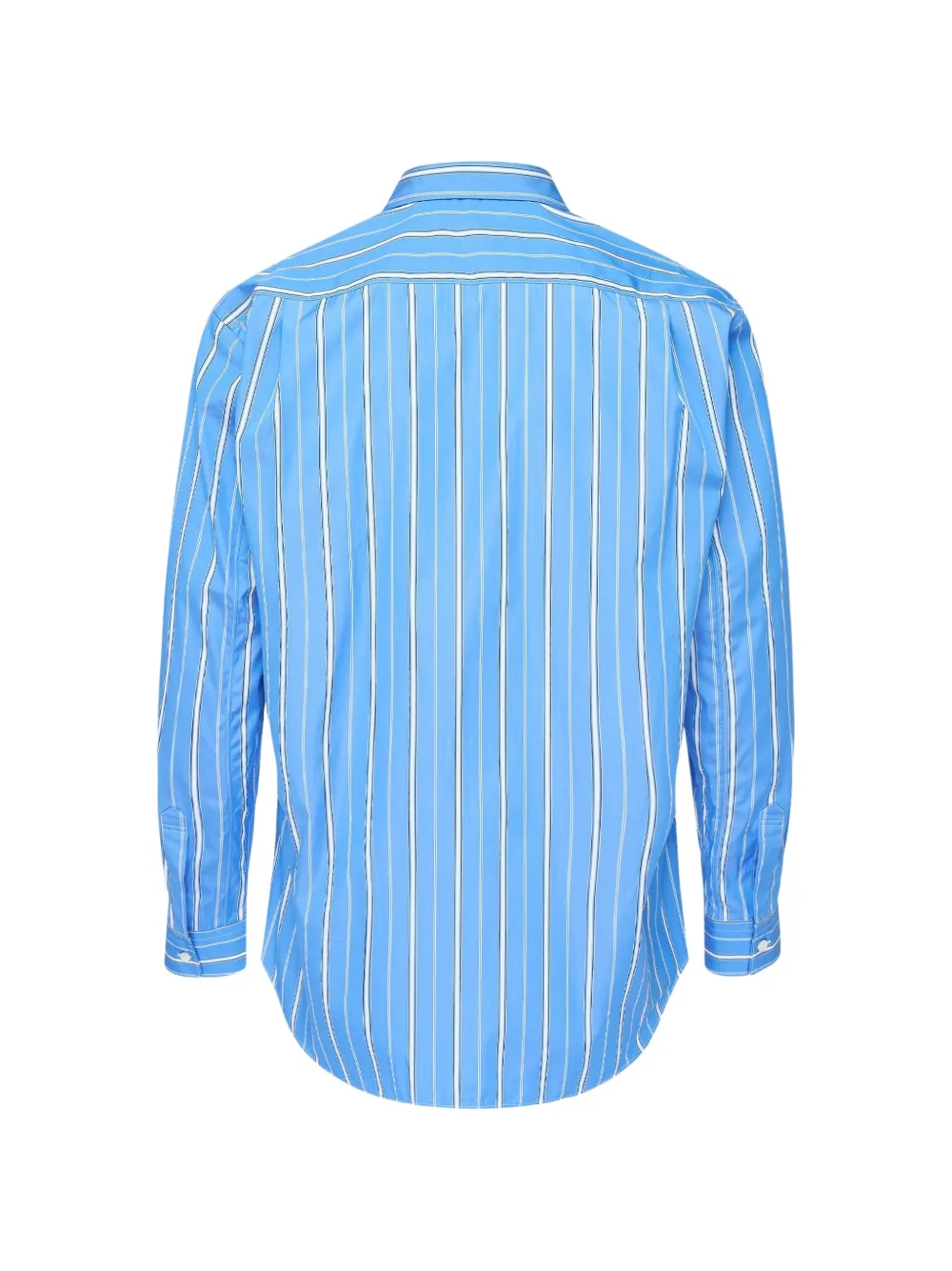 Comme Des Garçons Shirt Gestreept overhemd met patchwork Blauw