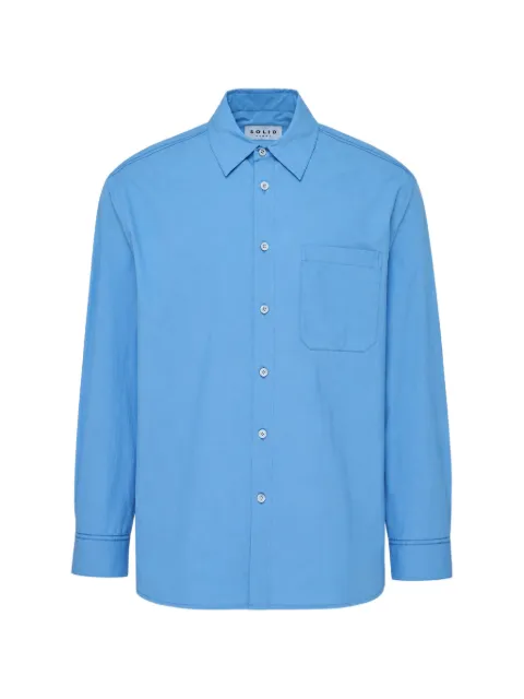 SOLID HOMME chest-pocket button-up shirt