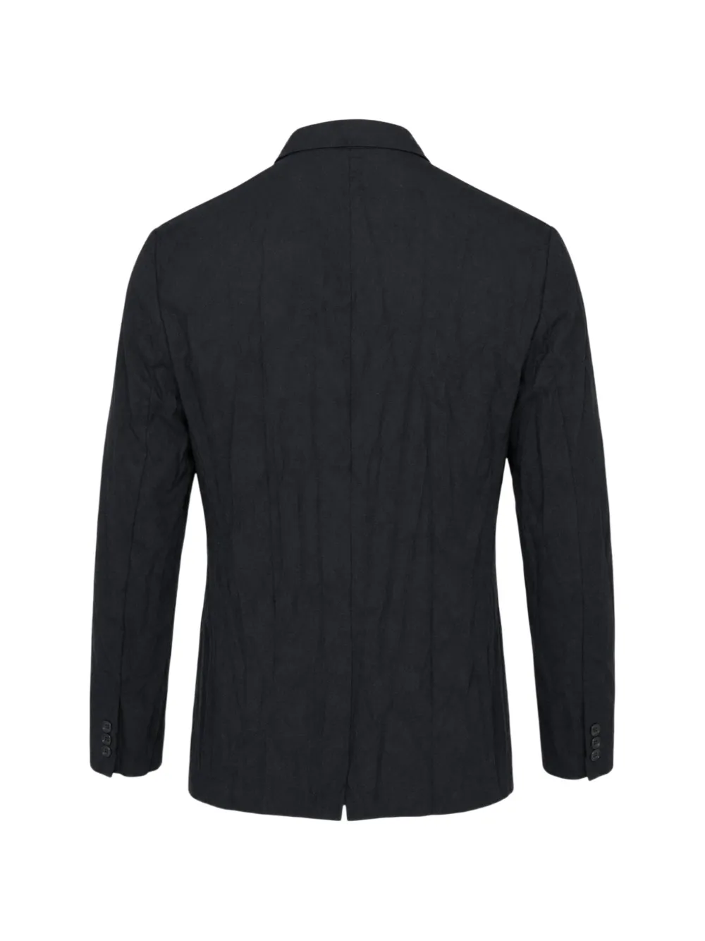 Comme des Garçons Homme Jack met enkele rij knopen en gekreukte afwerking Zwart